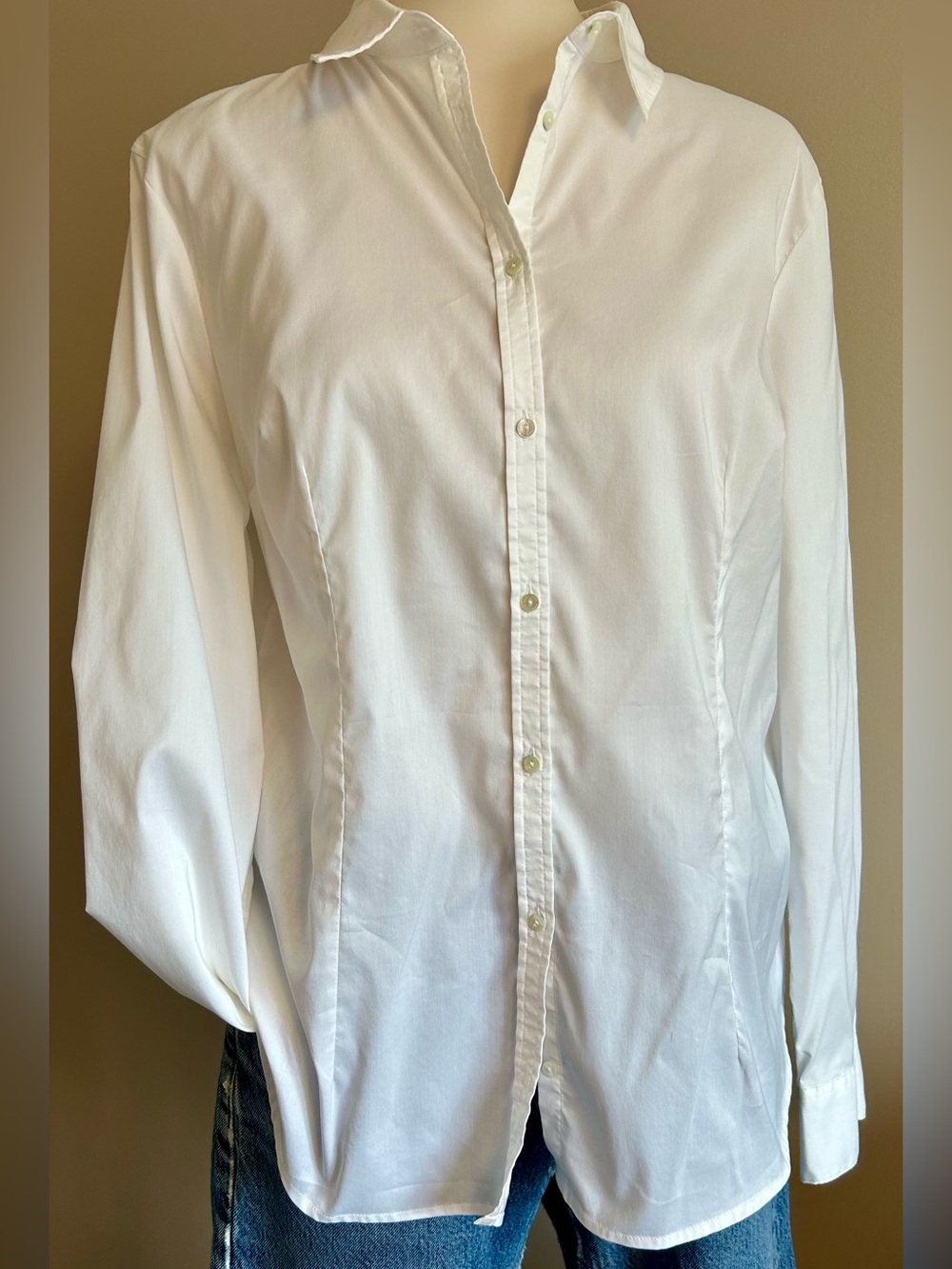 Marc Cain Germany White Button-Up Classic White Shirt